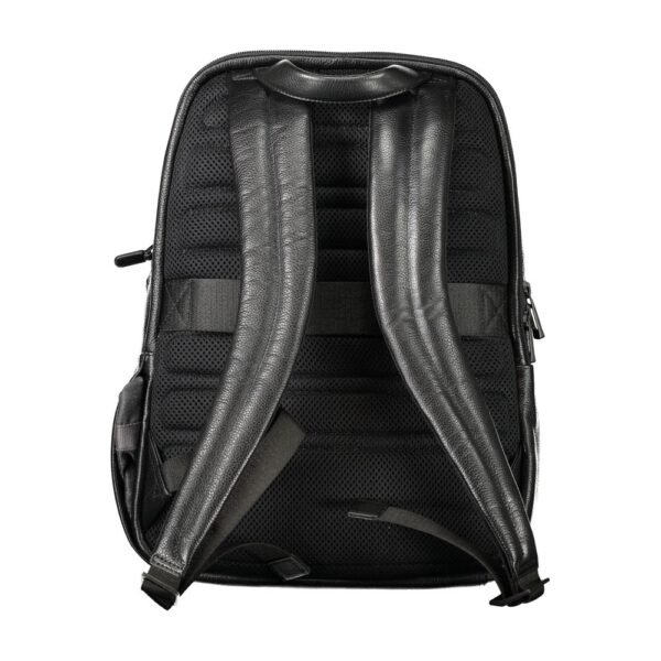 Piquadro Black Leather Men Backpack - Image 2