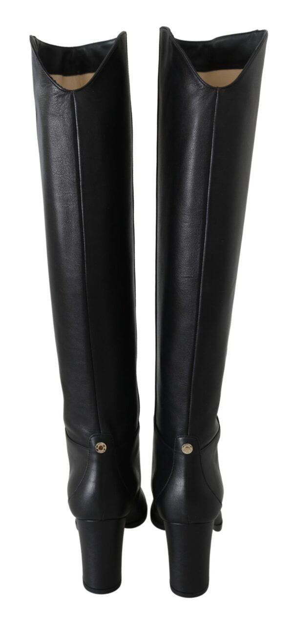 Jimmy Choo Elegant Black Calf Leather Heeled Boots - Image 5