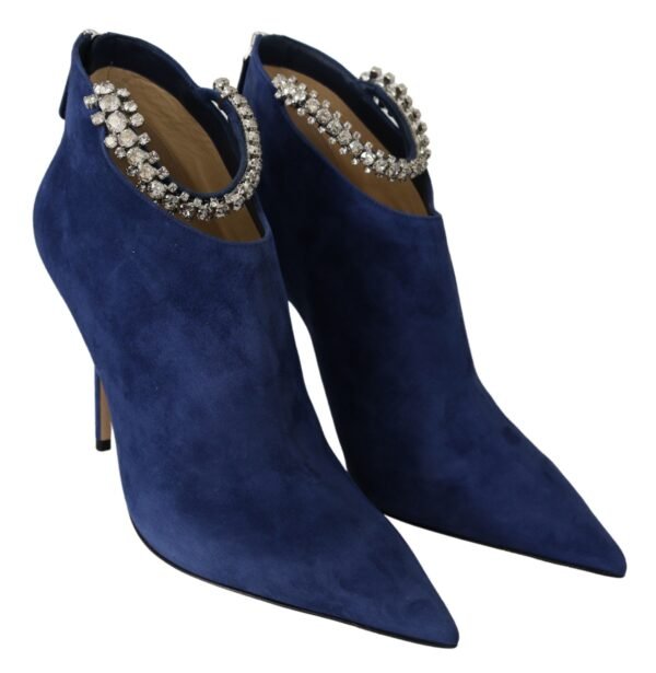 Jimmy Choo Pop Blue Crystal-Strap Heeled Boots - Image 2