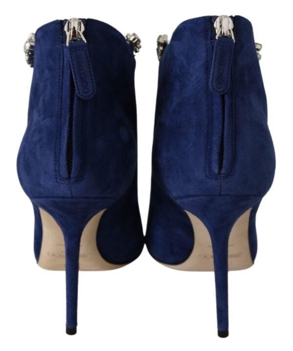 Jimmy Choo Pop Blue Crystal-Strap Heeled Boots - Image 5