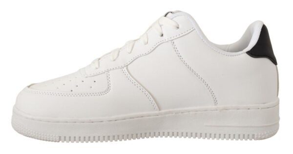 SIGNS Chic White Leather Low Top Sneakers - Image 2