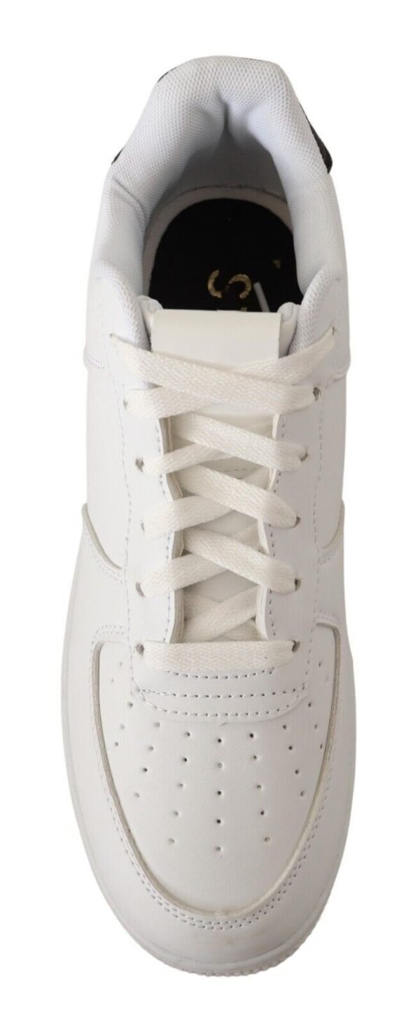 SIGNS Chic White Leather Low Top Sneakers - Image 4