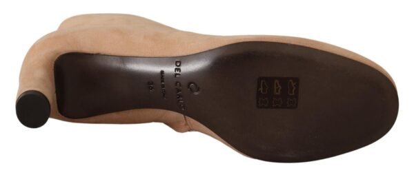 DEL CARLO Elegant Beige Leather Boots - Image 3