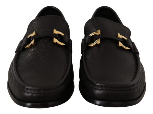 Salvatore Ferragamo Elegant Black Calf Leather Loafers - Image 3