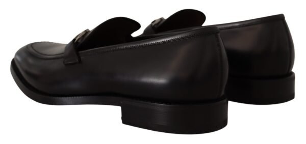 Salvatore Ferragamo Suave Black Leather Gancio Bit Loafers - Image 5