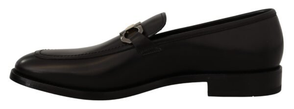 Salvatore Ferragamo Suave Black Leather Gancio Bit Loafers - Image 2