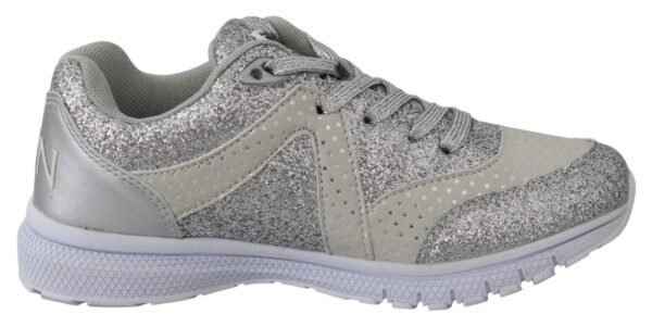 Plein Sport Chic Silver Runner Jasmines Sneakers - Image 2