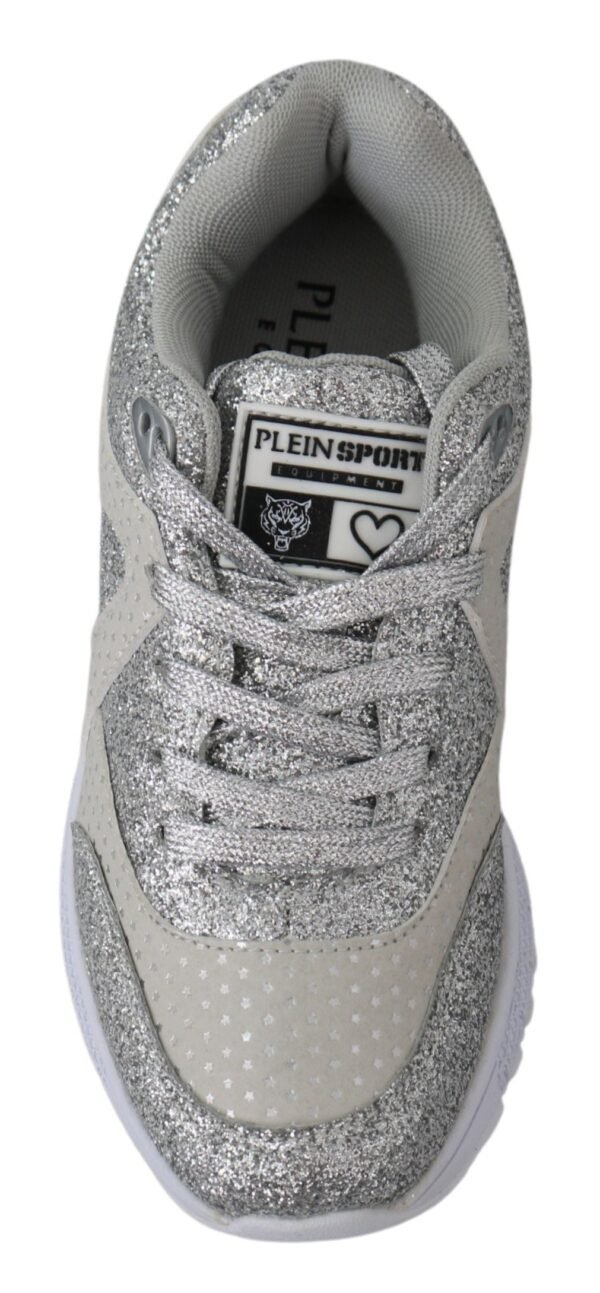Plein Sport Chic Silver Runner Jasmines Sneakers - Image 4