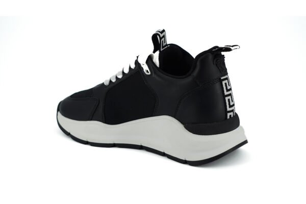 Versace Elegant Monochrome Leather Sneakers - Image 3
