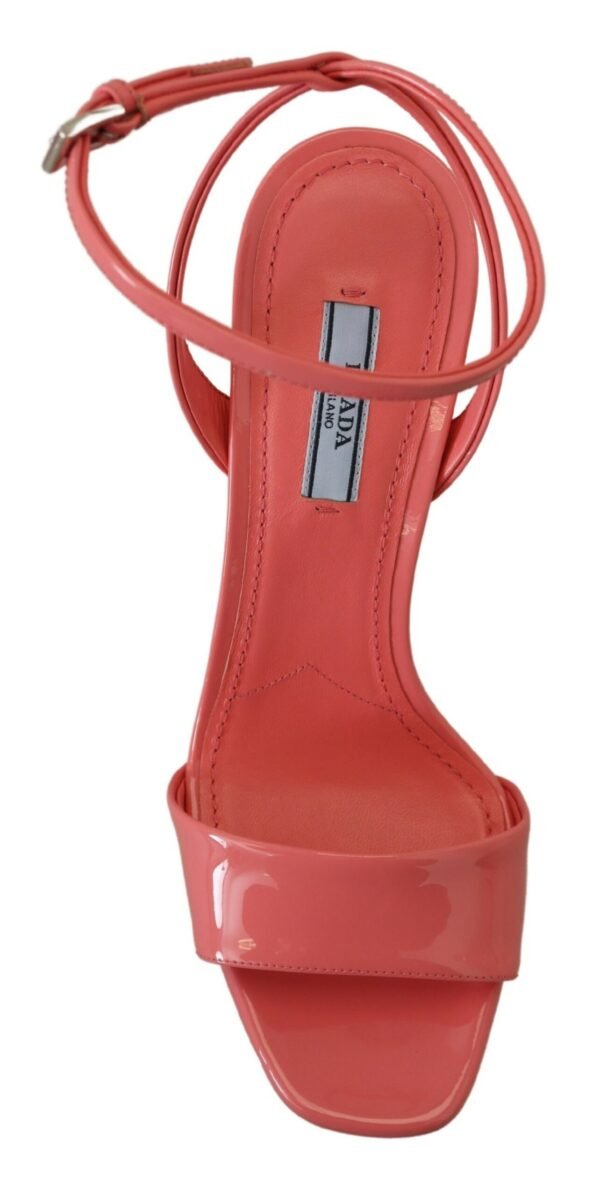 Prada Chic Pink Patent Leather Platform Sandals - Image 5