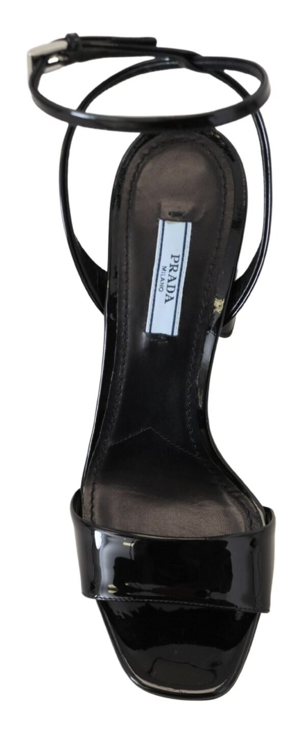 Prada Elevate Your Elegance with Glossy Black Heels - Image 3