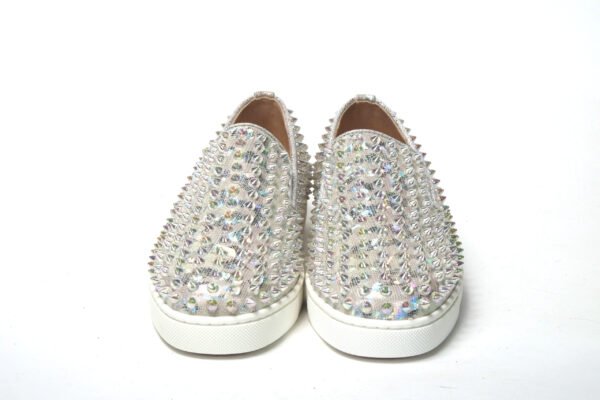 Christian Louboutin White Ab/Clear Ab Roller Boat Woman Flat Sneaker - Image 2