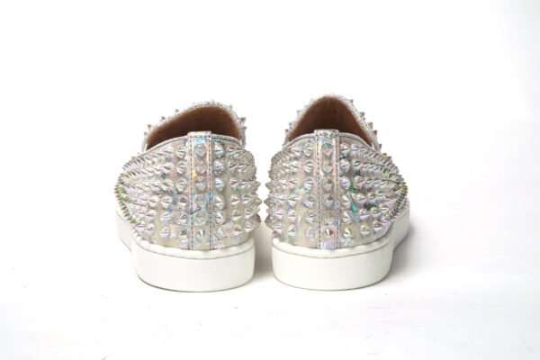 Christian Louboutin White Ab/Clear Ab Roller Boat Woman Flat Sneaker - Image 7