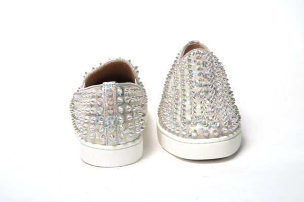 Christian Louboutin White Ab/Clear Ab Roller Boat Woman Flat Sneaker - Image 6