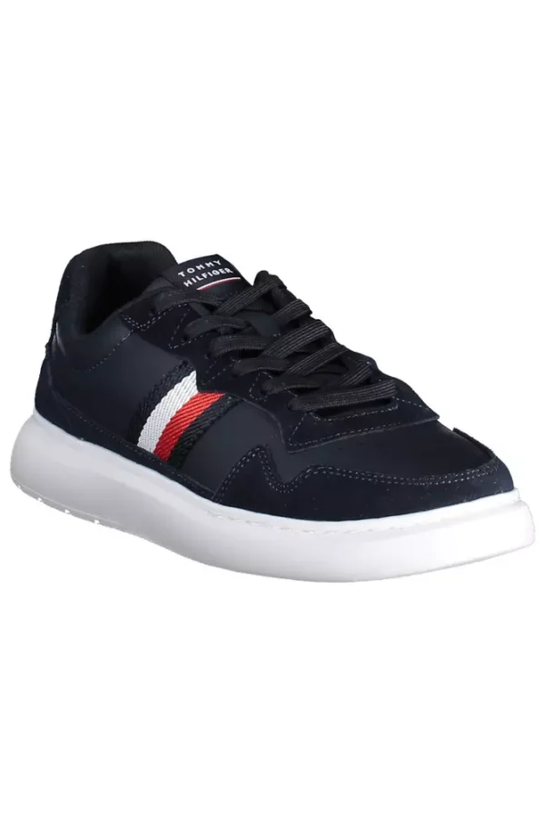 Tommy Hilfiger Blue Leather Men Sneaker - Image 2