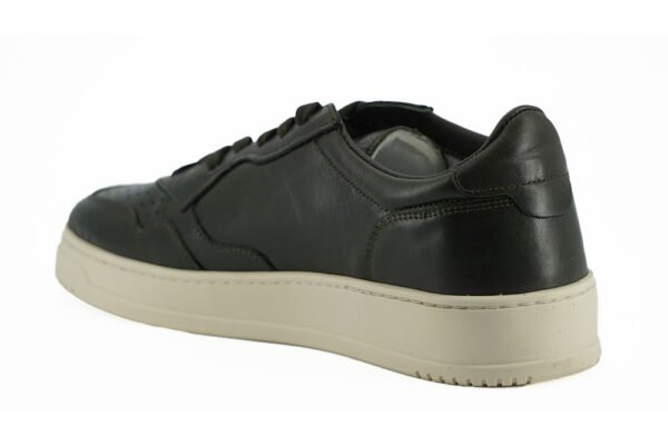 Saxone of Scotland Sleek Dark Brown Leather Sneakers - Image 3