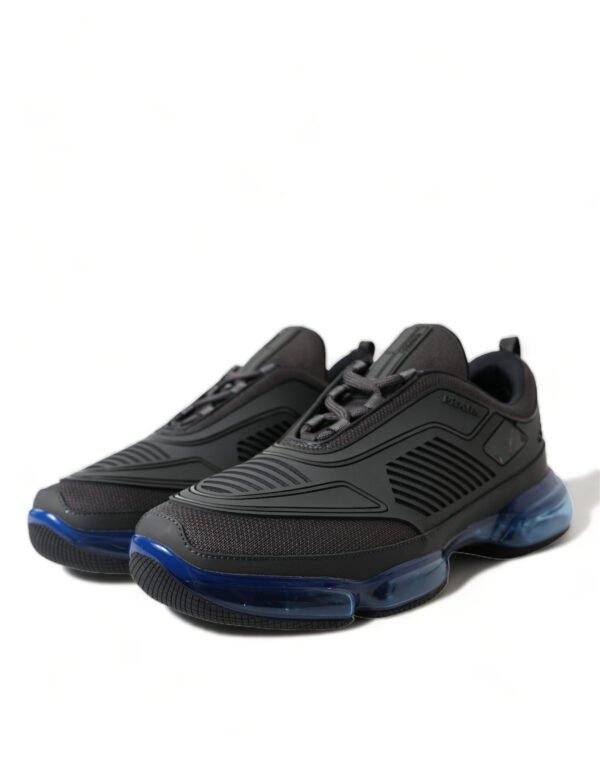Prada Elegant Men's Black Mesh Sneakers - Image 3