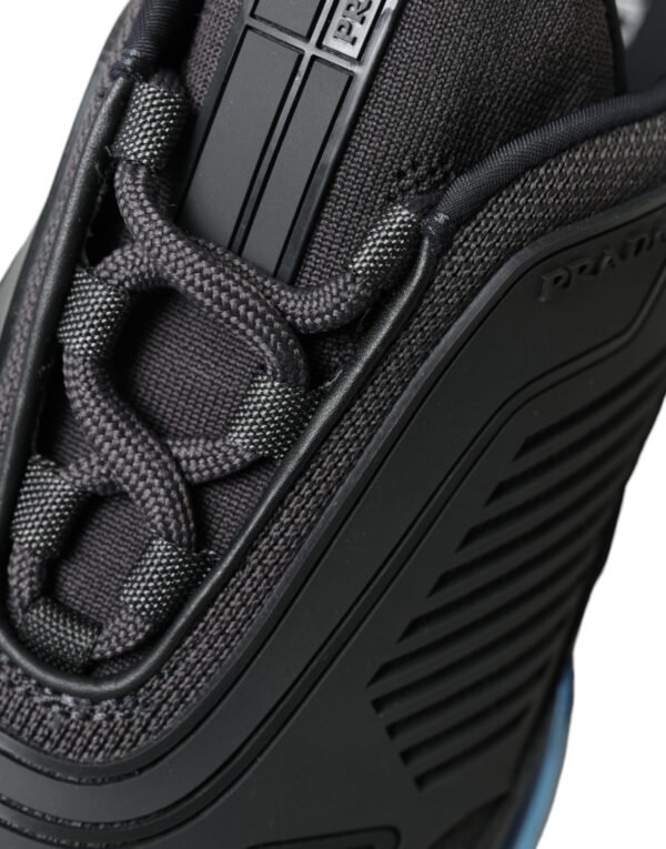 Prada Elegant Men's Black Mesh Sneakers - Image 8