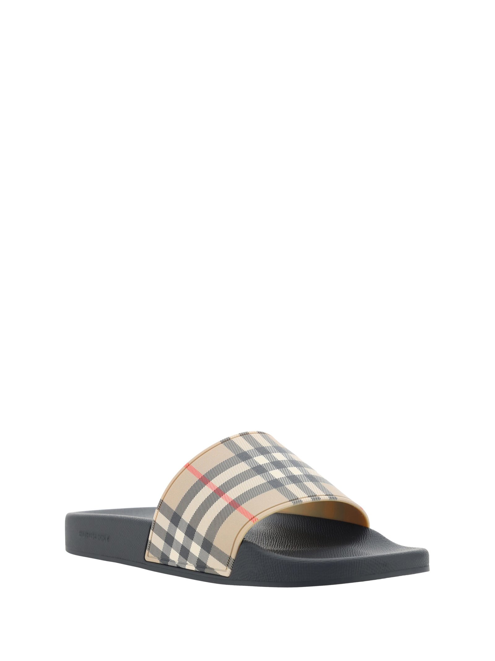 Burberry Brown Rubber Slides Sandals - Image 2