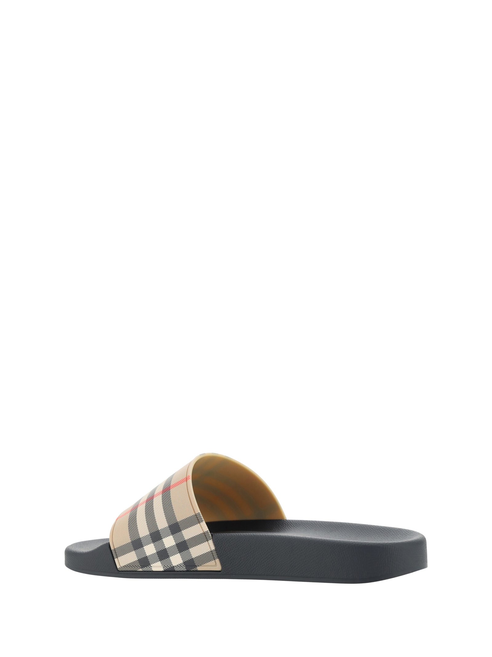 Burberry Brown Rubber Slides Sandals - Image 3