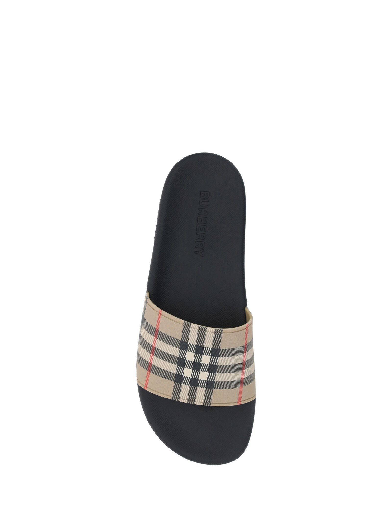 Burberry Brown Rubber Slides Sandals - Image 4