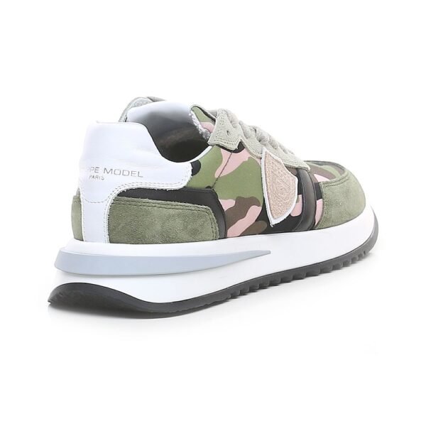 Philippe Model Chic Army Suede-Trimmed Fabric Sneakers - Image 4