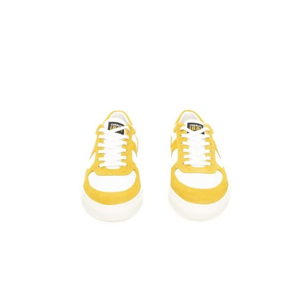 Cerruti 1881 Yellow Leather Men Sneaker - Image 2
