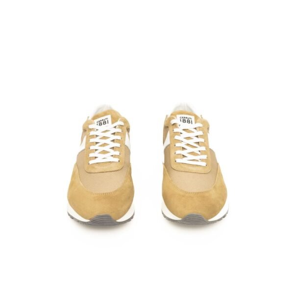 Cerruti 1881 Beige Calf Leather Men Sneaker - Image 2