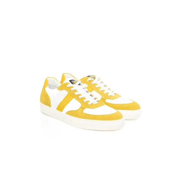 Cerruti 1881 Yellow Leather Men Sneaker - Image 3