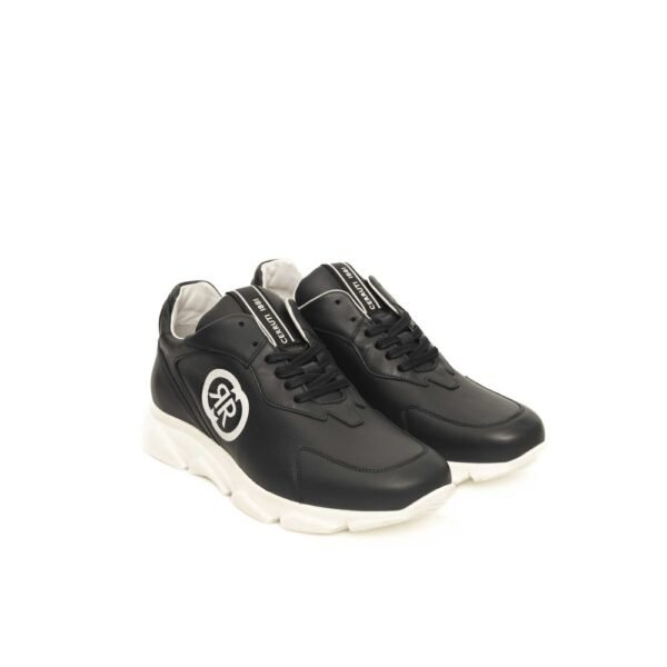 Cerruti 1881 Blue Leather Men Sneaker - Image 3