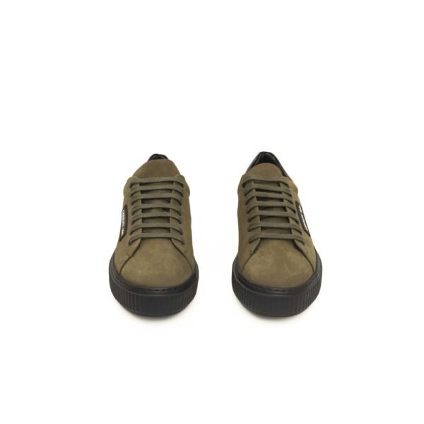 Cerruti 1881 Green Leather Men Sneaker - Image 2