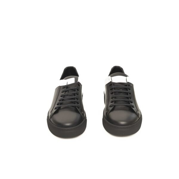 Cerruti 1881 Black Leather Men Sneaker - Image 2