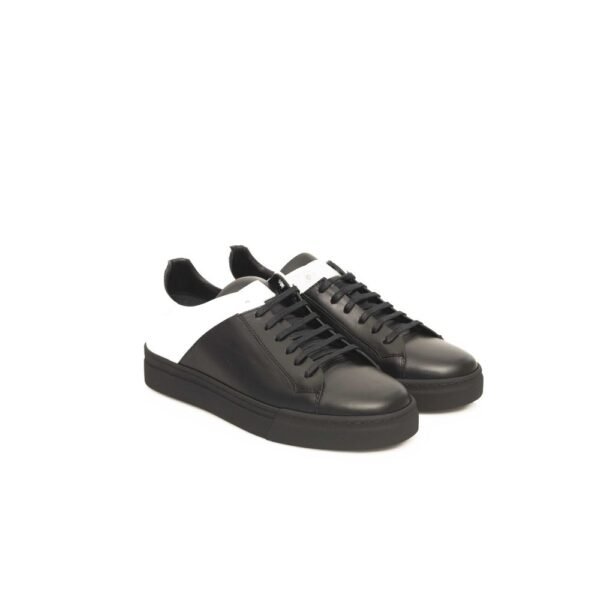 Cerruti 1881 Black Leather Men Sneaker - Image 3