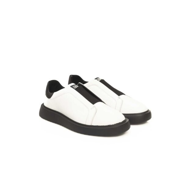 Cerruti 1881 White Calf Leather Men Sneaker - Image 3