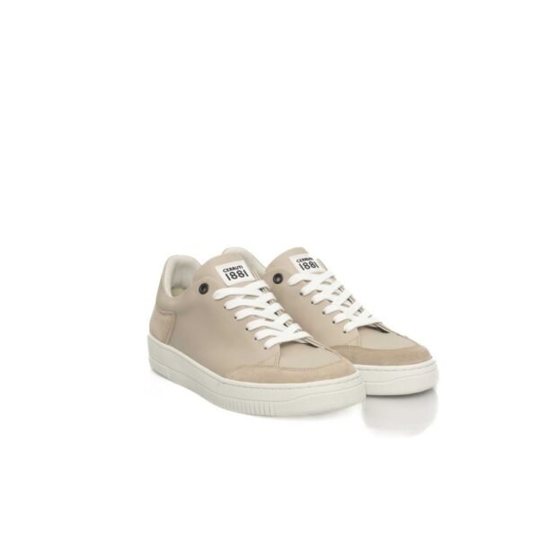 Cerruti 1881 Beige Leather Women Sneaker - Image 3