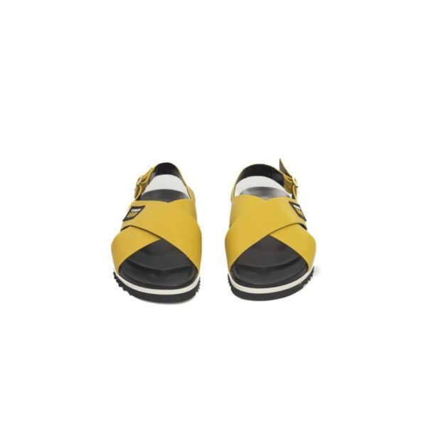 Cerruti 1881 Yellow Calf Leather Women Sandal - Image 2