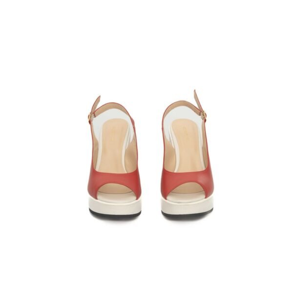 Cerruti 1881 Red Leather Women Sandal - Image 2