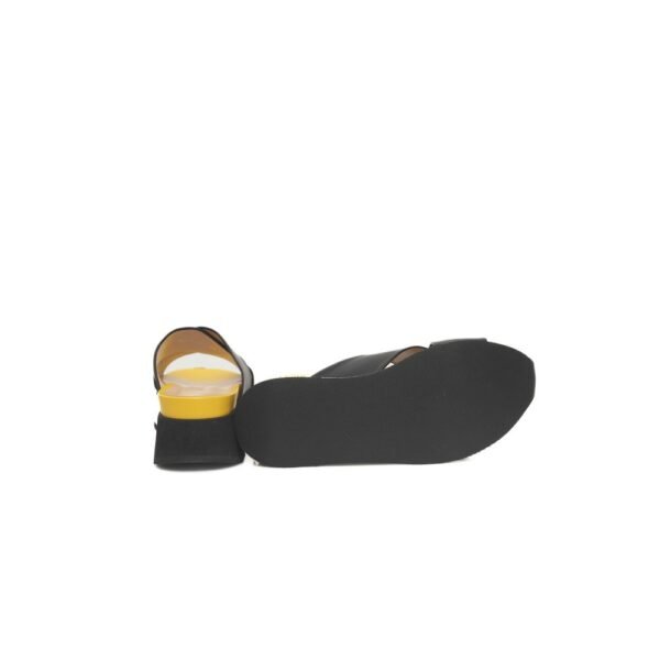 Cerruti 1881 Black Leather Women Platform Sandal - Image 4