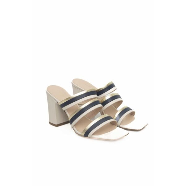 Cerruti 1881 White Goat Leather Women Sandal - Image 3