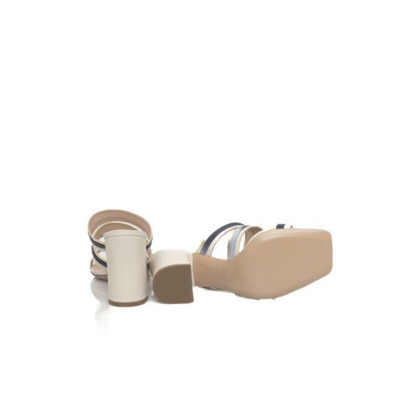 Cerruti 1881 White Goat Leather Women Sandal - Image 4