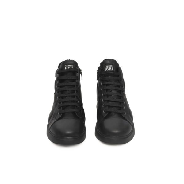 Cerruti 1881 Black Leather Women Sneaker - Image 2
