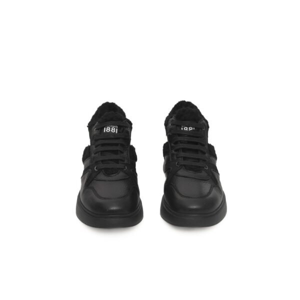 Cerruti 1881 Black Leather Women Sneaker - Image 2