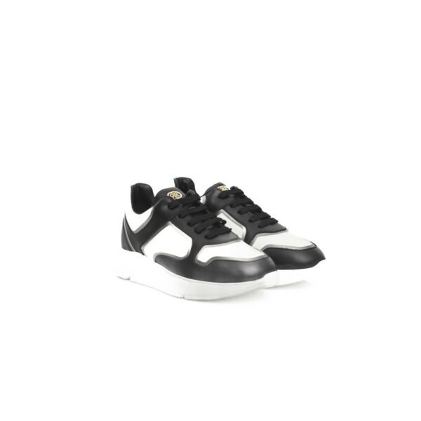 Cerruti 1881 Black Leather Women Sneaker - Image 3