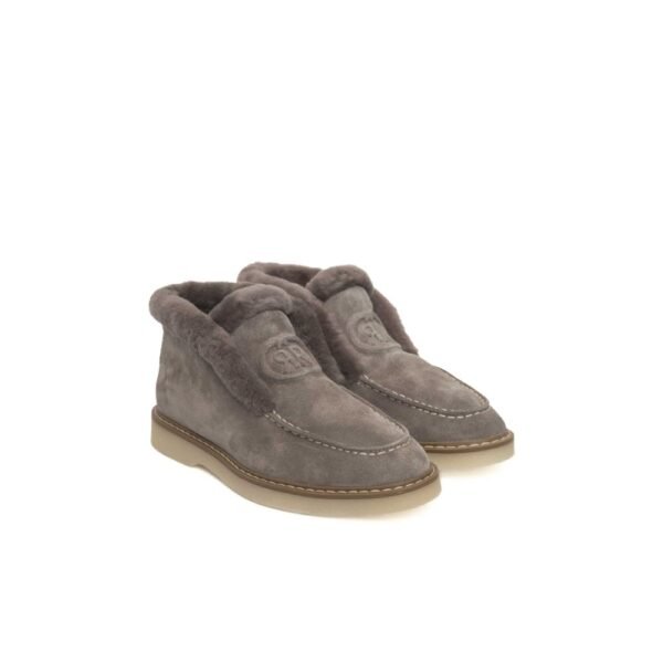 Cerruti 1881 Beige Leather Women Boot - Image 3