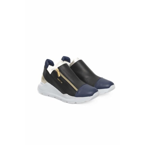 Cerruti 1881 Black Goat Leather Women Sneaker - Image 3