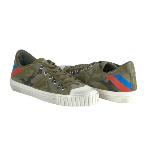 Philippe Model Green Leather Men Sneaker - Image 2