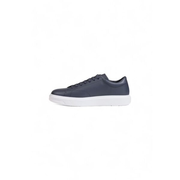 Armani Exchange Blue Leather Sneaker - Image 2