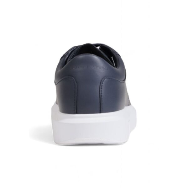 Armani Exchange Blue Leather Sneaker - Image 4