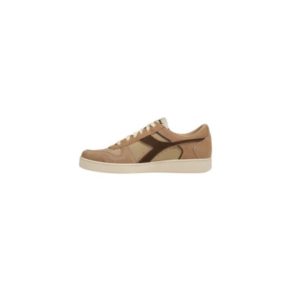 Diadora Beige Leather Sneaker - Image 3