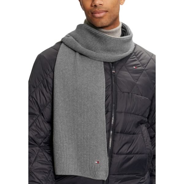 Tommy Hilfiger Gray Organic Cotton Scarf - Image 3